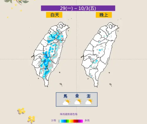 ▲​下週天氣以午後局部雷陣雨為主，入夜就會趨緩。（圖／中央氣象署cwa.gov.tw）
