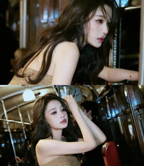 ▲孫怡現在是黑髮，日前還到米蘭參加時裝週。（圖／翻攝自孫怡微博）