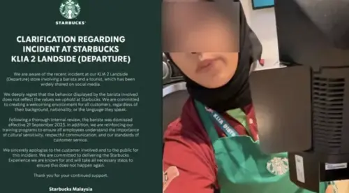 馬來西亞星巴克爆爭議！女店員罵中國客人「Bodoh」遭解雇
