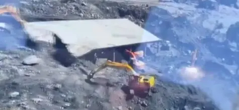 空拍揭花蓮佛祖街慘況！疑有女子遭土石活埋　砂石場持續開挖搜救
