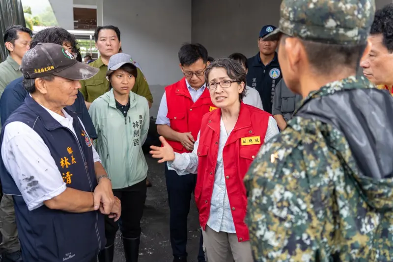 ▲網傳勘災要求災民迴避，蕭美琴說明從未要災民迴避或移地。（圖／總統府提供）