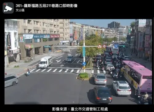 ▲公館圓環、羅斯福路塞車（圖／翻攝自即時影像監視器）