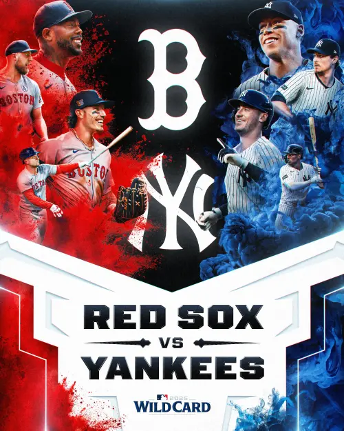 ▲MLB季後賽將於10月1日正式點燃戰火，率先進行的外卡系列賽採三戰兩勝制，連打三天（10月1日到3日），四組對戰同日開打，波士頓紅襪將對決宿敵紐約洋基。（圖／取自MLB X）