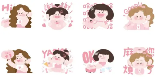 ▲LINE免費貼圖「曼黛瑪璉 × 小心臟」。（圖／取自LINE）