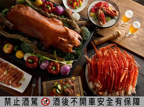 ▲台北國泰萬怡也有高空烤肉派對，1880元吃乳豬、海鮮配酒飲暢飲，每人1880元。（圖／台北國泰萬怡提供）