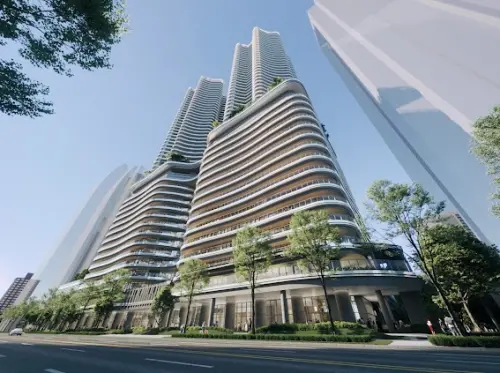 ▲高雄特貿三南基地之北公辦都更案將興建一棟3層商場與二棟48層住商大樓。（圖／業者提供）