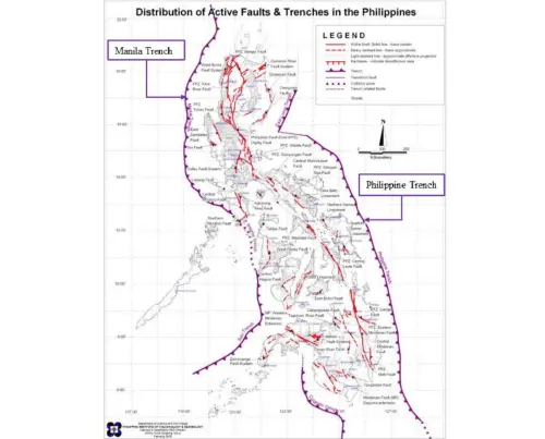 ▲「菲律賓行動帶」的西側是馬尼拉海溝、東側是菲律賓海溝，整個大構造是導致菲律賓地震頻繁的原因。（圖／郭鎧紋提供）