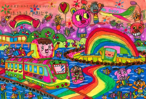 畫筆中的台中風景　小朋友筆下的「小綠綠」最動人
