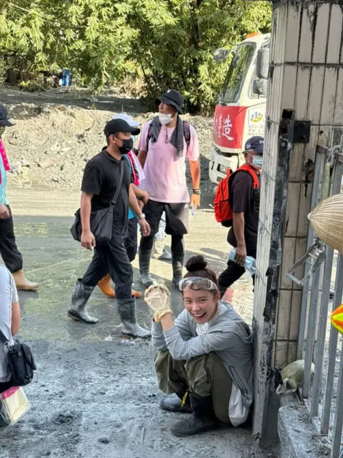 ▲李多慧現身花蓮，協助災後重建。（圖／李多慧經紀人提供）
