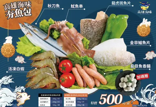 ▲高雄市政府海洋局精選高雄海味中秋夯魚包，今(1)日限量快閃開賣。(圖／高雄市政府海洋局提供)