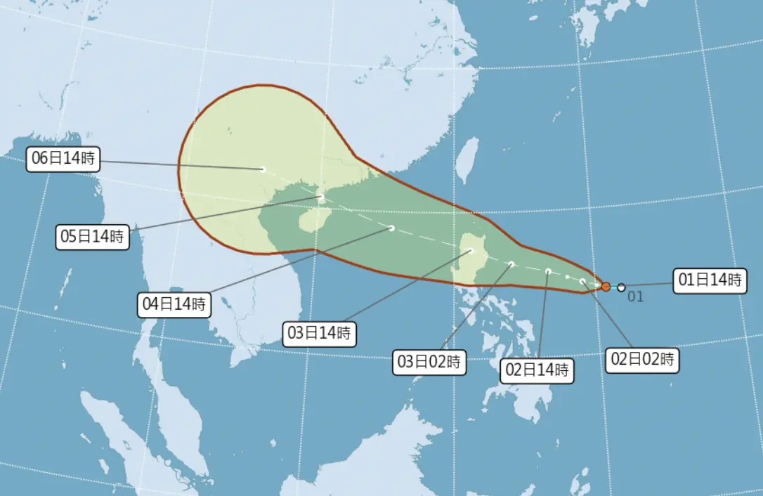 ▲「麥德姆颱風」最快今晚至明天上午生成，週五、週六最接近台灣。（圖／中央氣象署cwa.gov.tw）