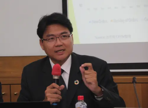 ▲白宗城認為，沒有看到明年第1季不容易看到結果，因為川普一直都調整，而非直接擊垮各國，不斷找尋「甜蜜點」。（圖／記者鍾泓良攝影）