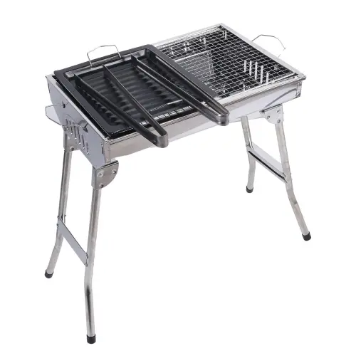 ▲妙管家 中型不鏽鋼烤肉爐，適合4-6人在戶外使用。（圖／特力屋提供）