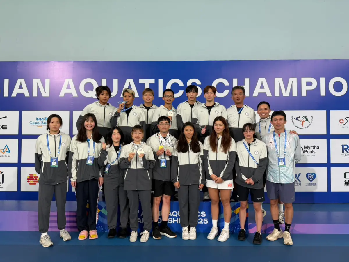 ▲在印度阿默達巴德舉行的第11屆亞洲游泳錦標賽落幕，中華隊在最後一天由「台灣蝶王」王冠閎領軍，共摘下2金7銀4銅的佳績。（圖／游泳協會提供）