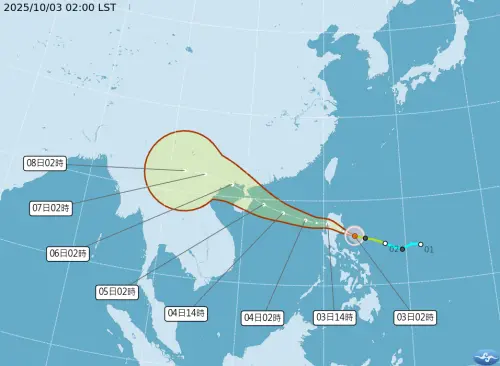 ▲麥德姆颱風並不會直接侵襲台灣，路徑一路往西，外圍環流帶來雨勢。（圖／中央氣象署cwa.gov.tw）