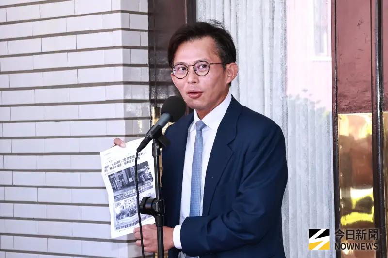 ▲前民進黨立委蔡適應表示自己黃國昌狗仔隊的首波受害者，對此，黃國昌反嗆，證據清清楚楚，配合綠營操作、打烏賊戰，實在忝不知恥。（圖／記者吳翊緁攝，2025.10.03 ）