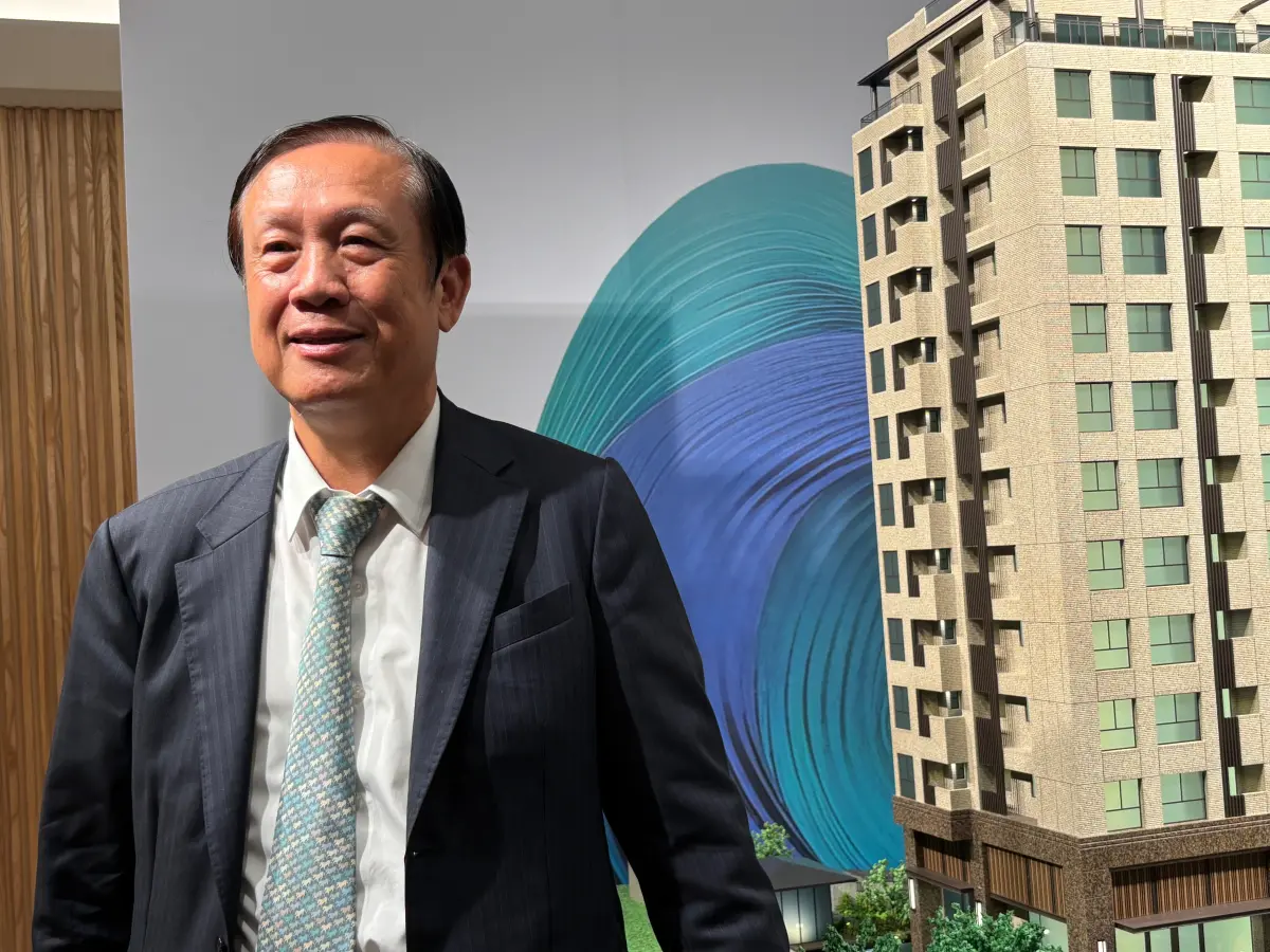 ▲鄉林集團今（3）公開北投新建案，對於輝達進駐北士科卡關一事，公開喊話新光人壽「為了台灣經濟發展，不要賺那麼多」。（圖／記者徐銘穗攝）