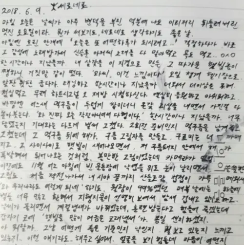 ▲金秀賢律師分析他在當兵時寄給金賽綸的手寫信，從內容推翻兩人當時正在交往的說法。（圖／Korean Legal Titan YouTube）