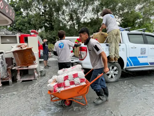 ▲浚泰機電團隊攜帶清理工具、生活物資與急難用品，前進花蓮光復鄉協助救災。（圖／浚泰提供）