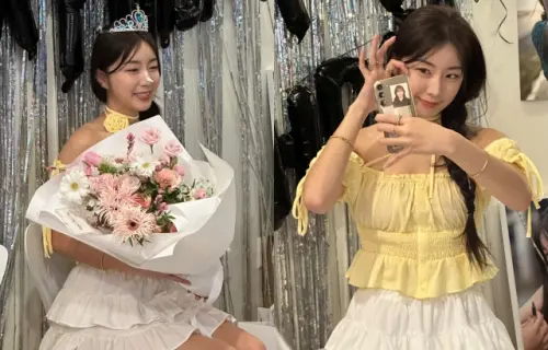 ▲安芝儇（如圖）不甩2S見面會風波！盛裝出席生日派對　朴旻曙驚喜現身。（圖／讀者提供）