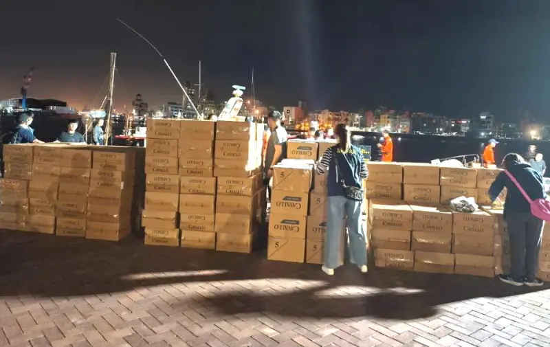    ▲即便台灣在機場海關嚴密防堵，但是台灣走私食品還是相當普遍，甚至已經到隨處可見的程度。(圖／海巡署鳳山查緝隊提供)  