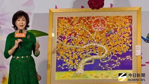 ▲全新創作「旺財搖錢樹」首次亮相 220萬售出。（圖／記者陳美嘉攝，2025.10.03）