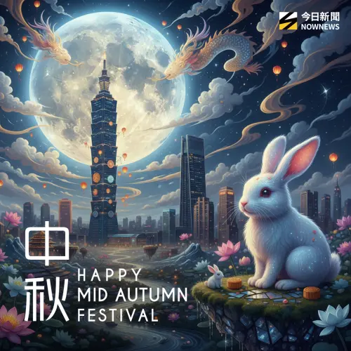 ▲2025中秋節快樂！中秋祝賀圖案、長輩圖免費下載。（圖／NOWNEWS社群中心製）