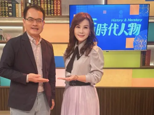 ▲龍千玉（右）在鄭弘儀（左）節目上首度提及女兒死亡真相。（圖／翻攝自臉書@龍千玉粉絲團 - Linda fans club）