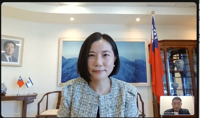   ▲NOWNEWS越洋專訪駐以色列代表李雅萍，談以哈戰火中維繫外交的甘苦談。（圖／翻攝自Google Meeting）  