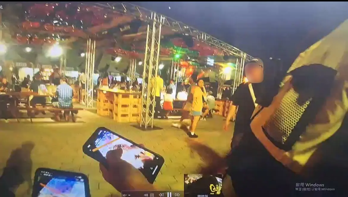 ▲高雄市1名女子褲子在駁二特區海風廣場前遭一名24歲王姓男子噴灑不明液體，女子當場報案。(圖／記者郭凱杰翻攝)