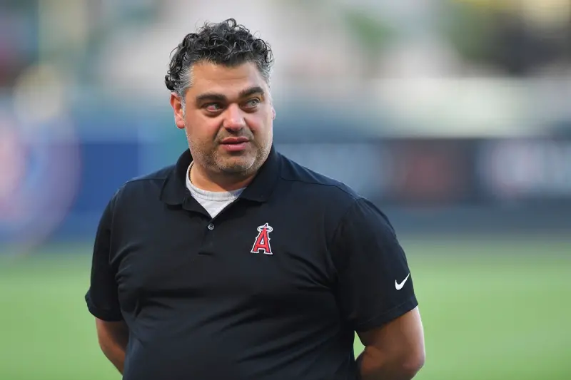 ▲天使隊連11年連續無緣季後賽，這也是現役大聯盟最長紀錄。總管米納斯安（Perry Minasian）在總結記者會上的發言，則引來媒體強烈不滿。（圖／美聯社／達志影像）