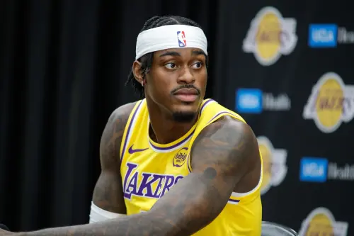 ▲Jarred Vanderbilt進攻確實太差，又能放投，但他優質防守、一對一位、出色協防能力、速度都是最棒防守武器。（圖／美聯社／達志影像）