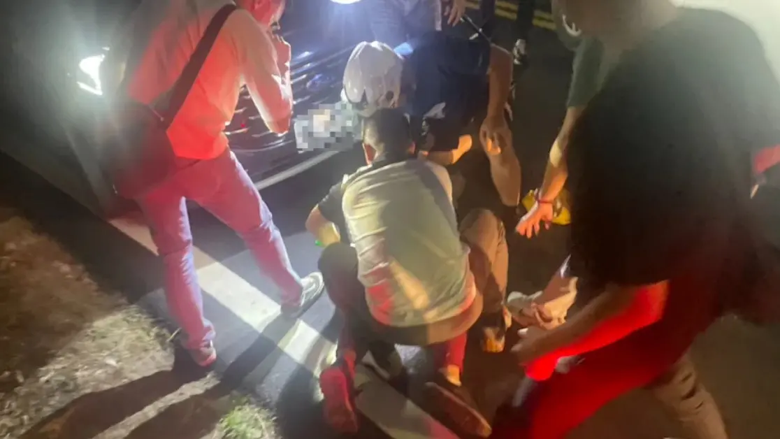 ▲男大生徒步逃逸，員警最後在新竹逮捕嫌犯。（圖／翻攝畫面）