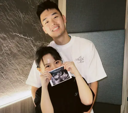 ▲陳詩媛（前）懷孕3個月，王齊麟從人夫升格人父當爸爸。（圖／IG@10yuan.0424）
