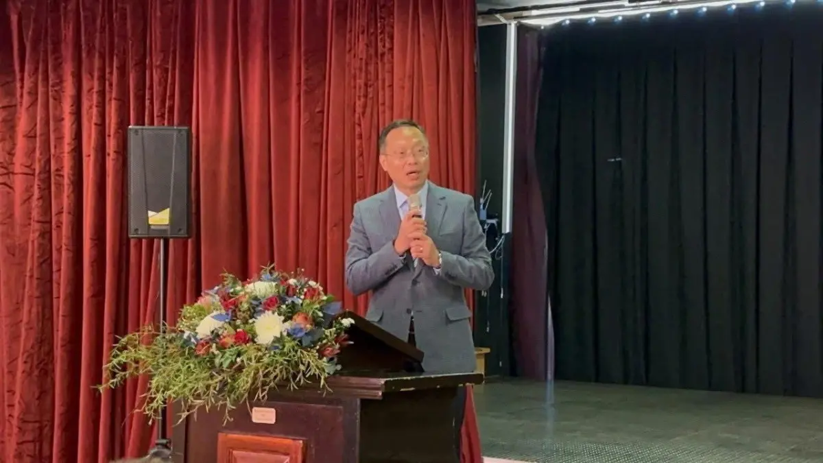 ▲駐南非代表廖文哲坦言台人目前在南非處境相當艱難。（圖／台灣駐南非代表處臉書）