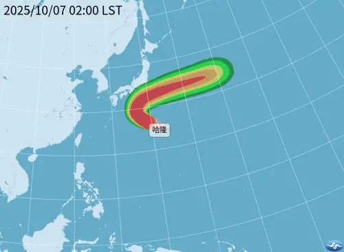 ▲哈隆颱風路徑大迴轉（圖／中央氣象署cwa.gov.tw）