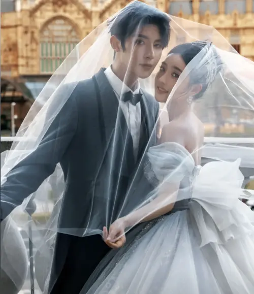 ▲中國短劇CP朱一未、白昕怡婚紗曝光。（圖／翻攝自朱一未抖音）