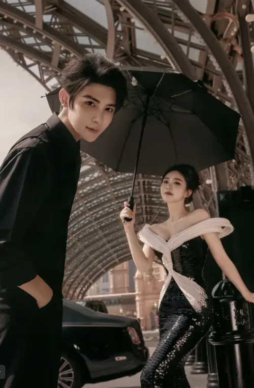 ▲中國短劇CP朱一未、白昕怡婚紗曝光。（圖／翻攝自朱一未抖音）