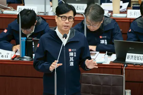 ▲ 高雄市長陳其邁今天於議會答詢時向輝達招手，如果Nvidia在台北碰到阻礙的話，到高雄也是不錯的選擇。（圖／高市府提供）