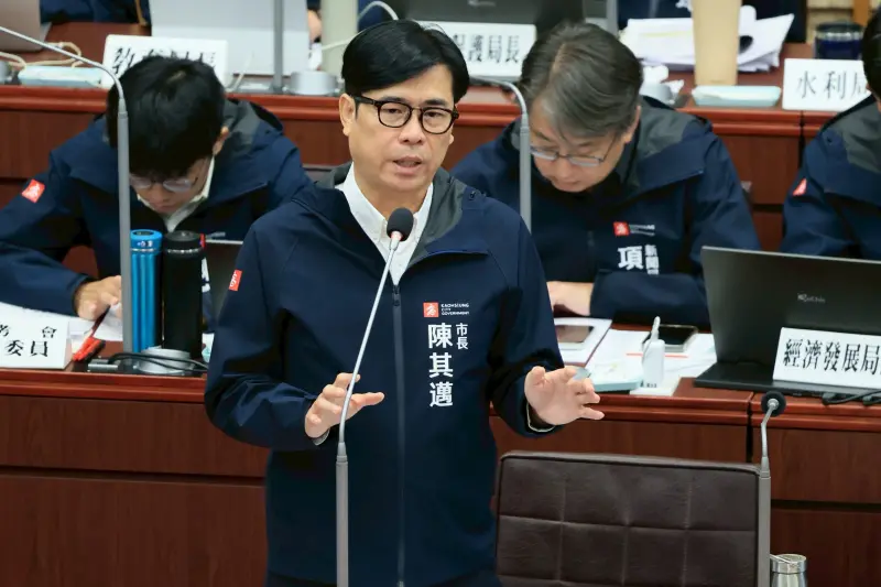 ▲ 高雄市長陳其邁今天於議會答詢時向輝達招手，如果Nvidia在台北碰到阻礙的話，到高雄也是不錯的選擇。（圖／高市府提供）