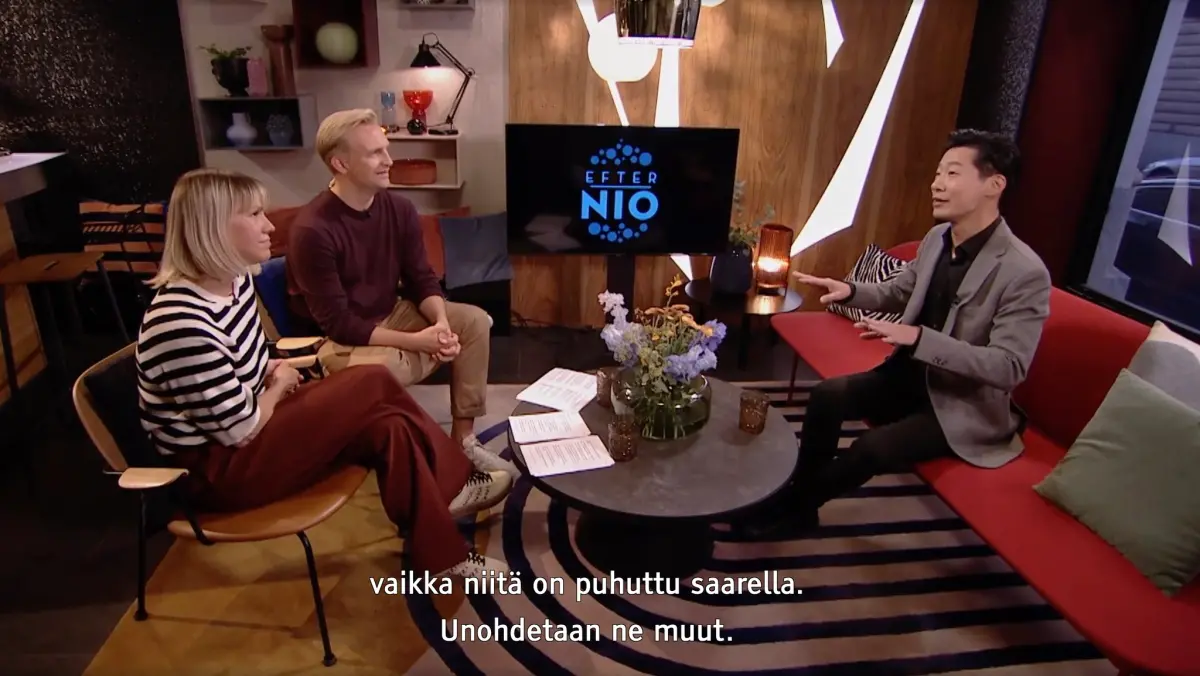 ▲台灣駐芬蘭代表林昶佐再創外交新紀錄，近日受邀登上芬蘭公共電視「芬蘭廣播公司」（Yle）旗艦級黃金時段節目《Efter Nio》。（圖／林昶佐臉書）