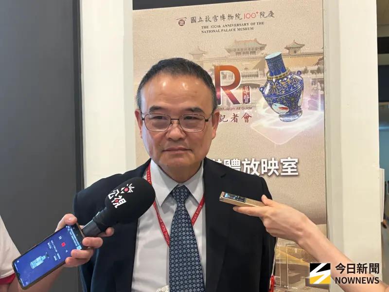 ▲故宮博物院院長蕭宗煌談故宮文物南遷紀念展一事。（圖／記者李青縈攝）