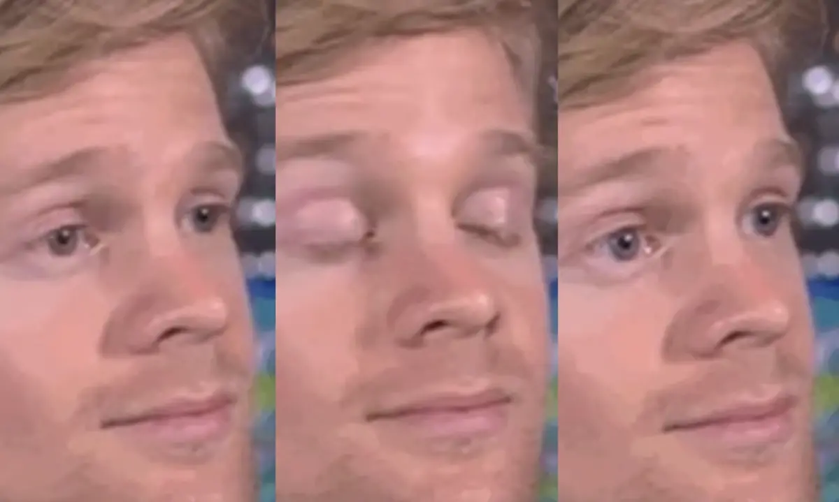 ▲知名迷因「白人眨眼」的主角，多年來一直努力替多發性硬化症協會募款，善心被網友讚爆。（圖／翻攝自網路）