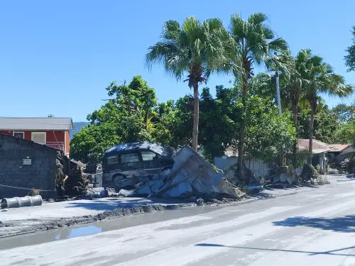 The aftermath of the flood in Guangfu. (TCN)