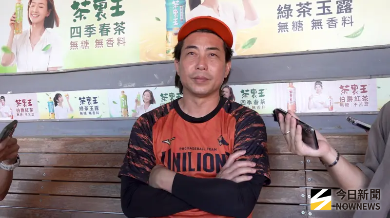 ▲統一獅總教練林岳平得知樂天桃猿先發投手為魔神樂時，非常淡定，並表示早有心理準備。（圖／記者陳云茹攝,2025.10.09）