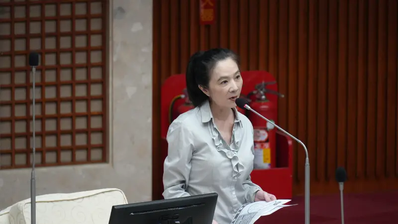 ▲北市議員應曉薇議會質詢。（圖／記者呂炯昌攝，2025.10.09）