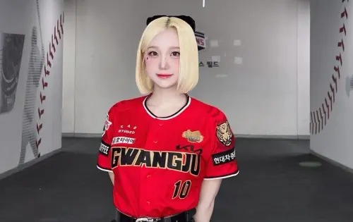 ▲朴星垠去年來台時靠著白皙肌膚加上一頭淺色金髮，吸引許多球場粉絲目光。（圖／翻攝自朴星垠IG@sung_eun216）