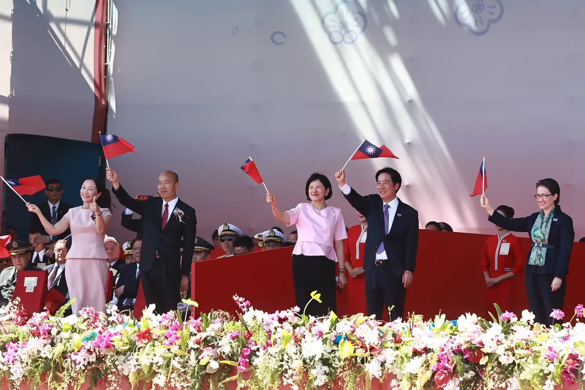 ▲賴清德與妻子吳玫如出席國慶大典。（圖／NOWNEWS攝影中心）