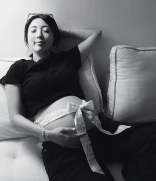 ▲蔡頤榛（如圖）今年7月曬出孕肚照，表示：「以後會很懷念懷他的這段時間」。（圖／翻攝自IG bernice0222）