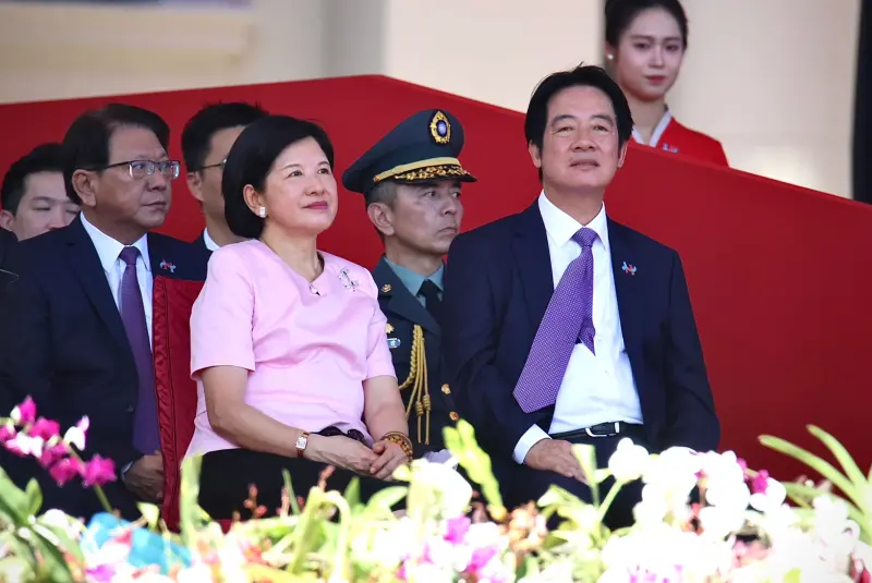 ▲賴清德與其妻子吳玫如出席國慶大典。（圖／NOWNEWS攝影中心）